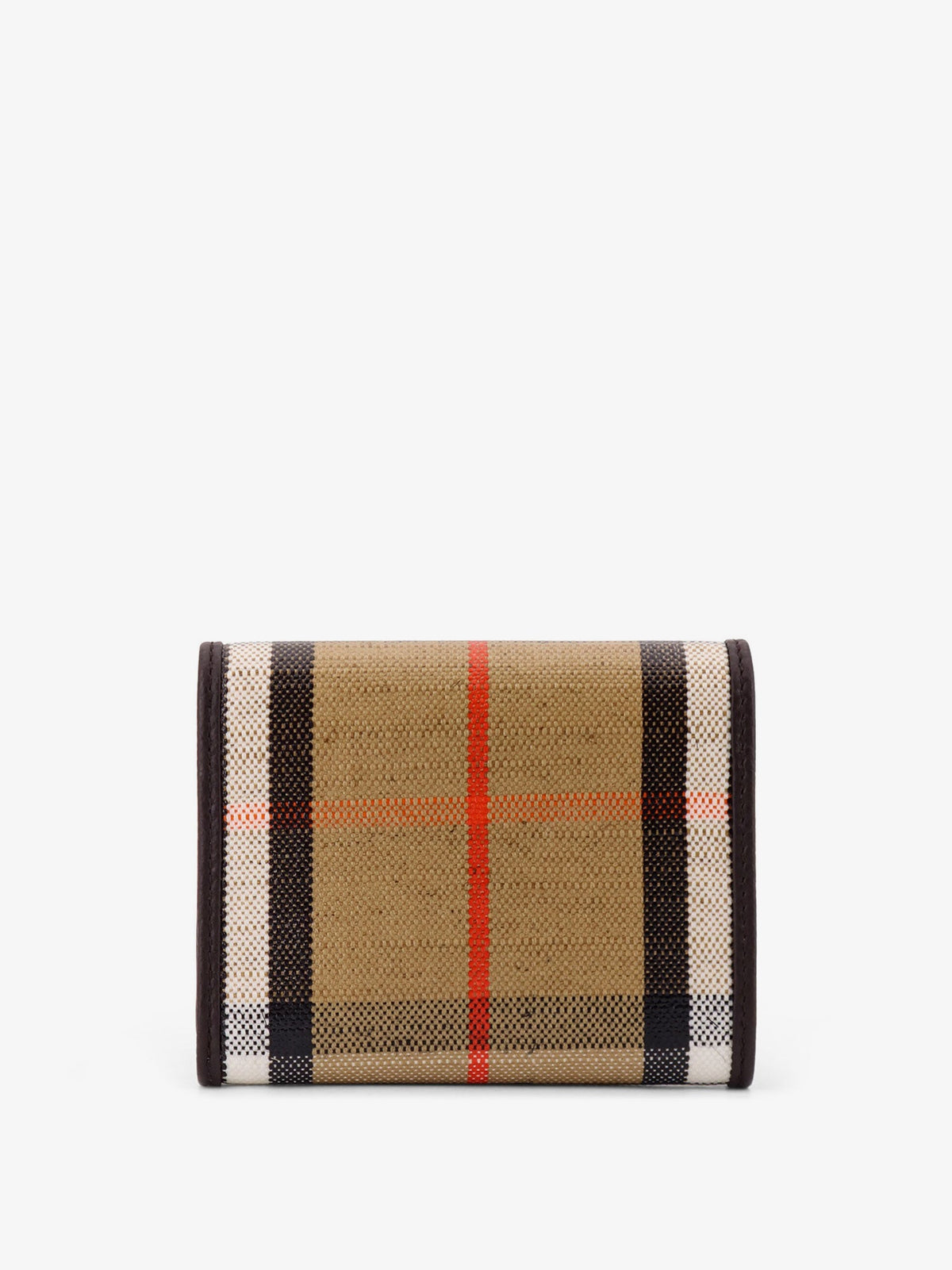 Burberry Highlands Compact wallet with leather inserts - Sand