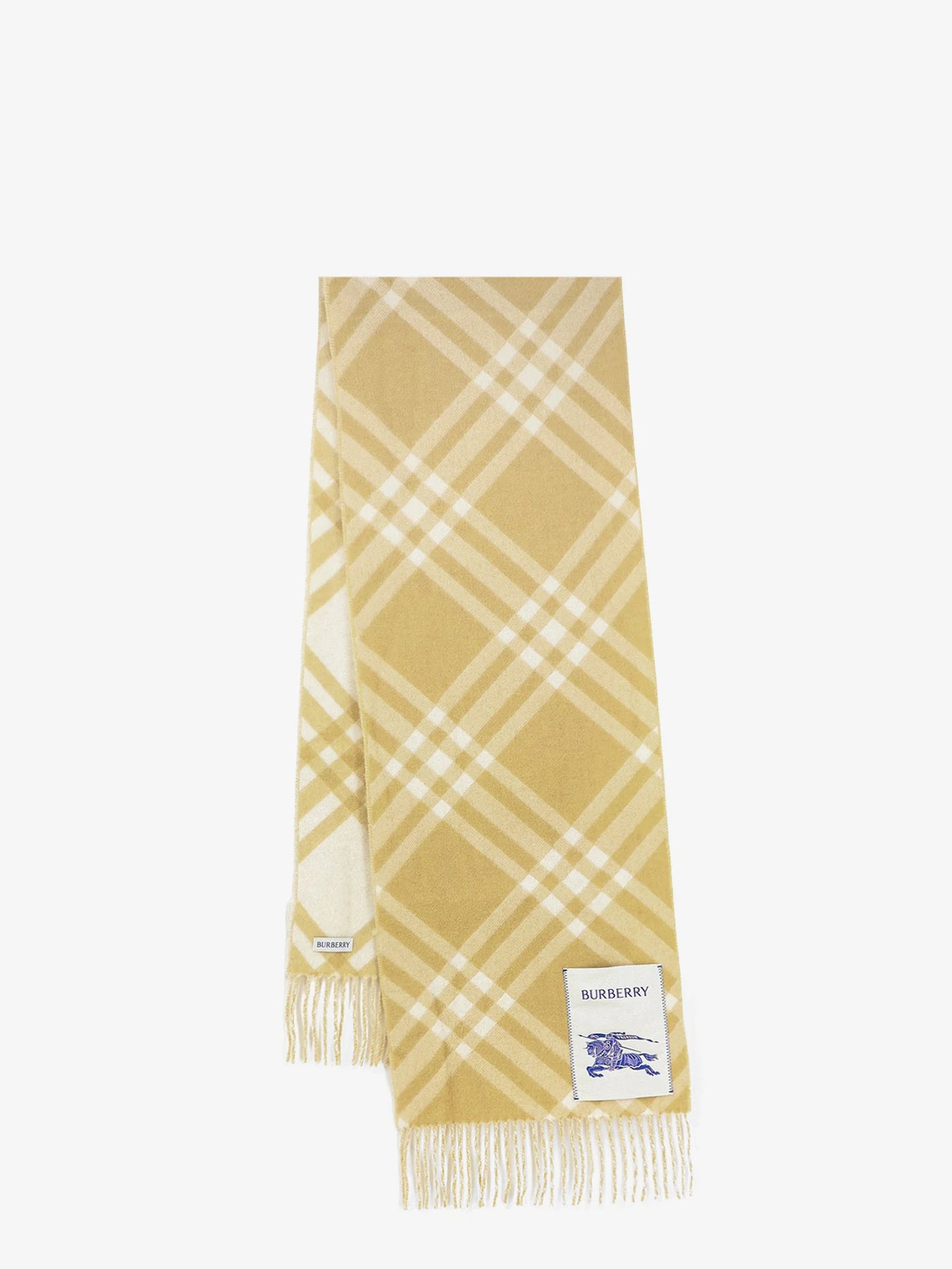 BURBERRY - Cashmere scarf with check pattern