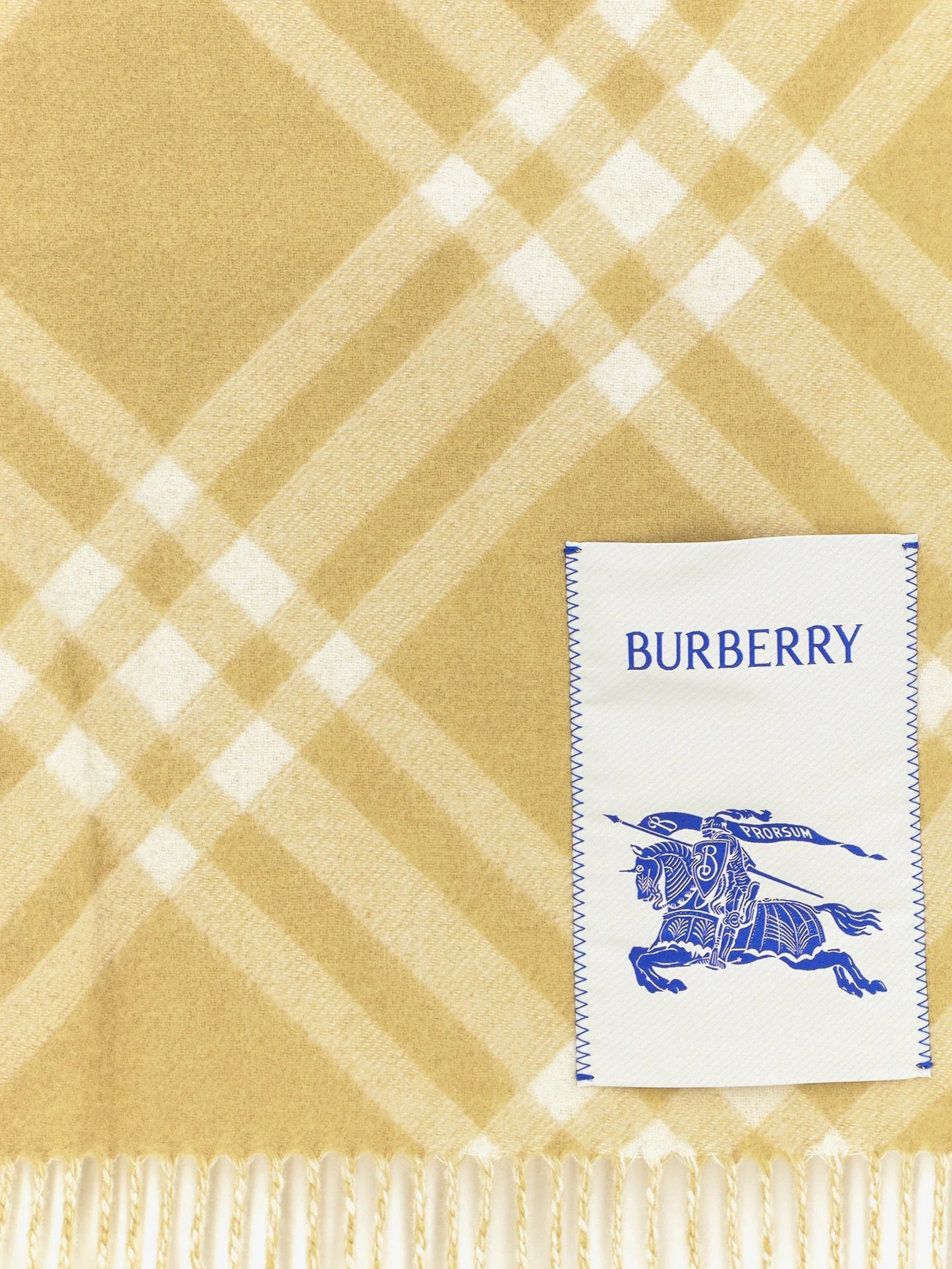 BURBERRY - Cashmere scarf with check pattern