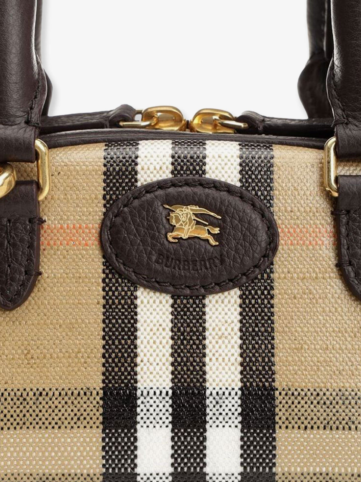 Burberry Highlands Mini Bowling WWW crossbody bag - Sand