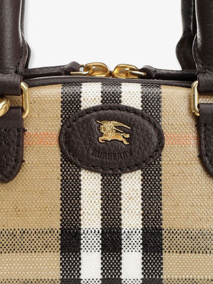 Burberry Highlands Mini Bowling WWW crossbody bag - Sand
