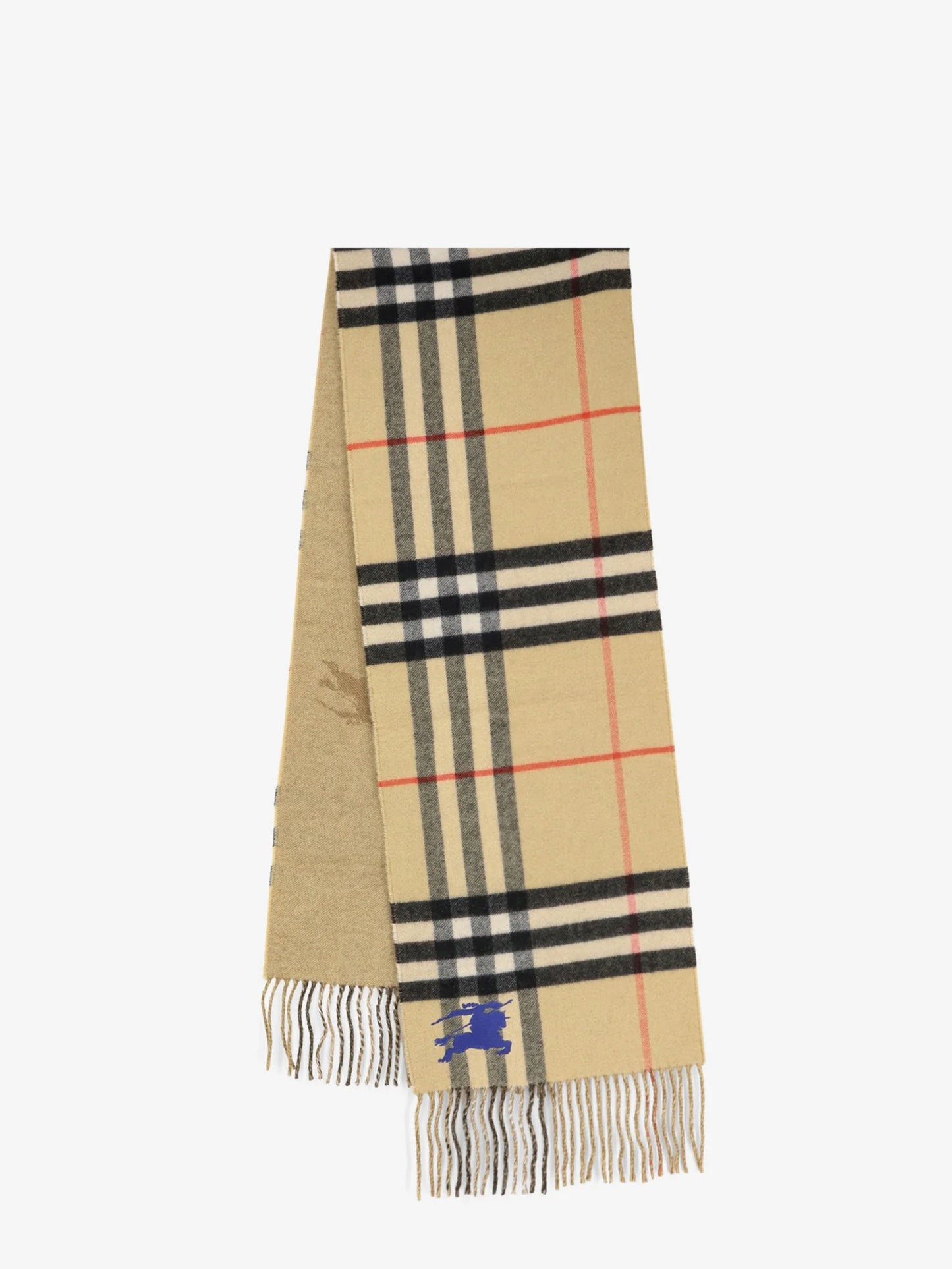 BURBERRY - Cashmere scarf with Check motif