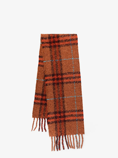 Burberry Wool blend and alpaca bouclé scarf - Ginger Brown