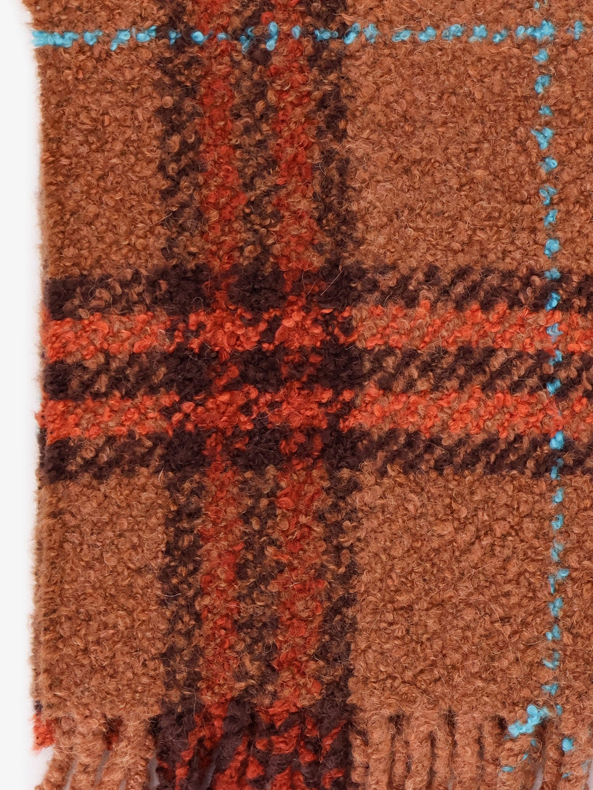 Burberry Wool blend and alpaca bouclé scarf - Ginger Brown