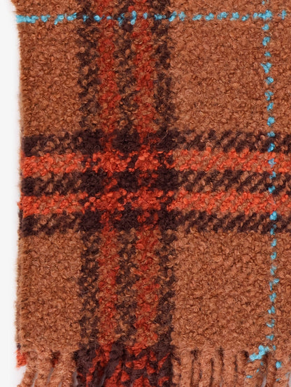 Burberry Wool blend and alpaca bouclé scarf - Ginger Brown
