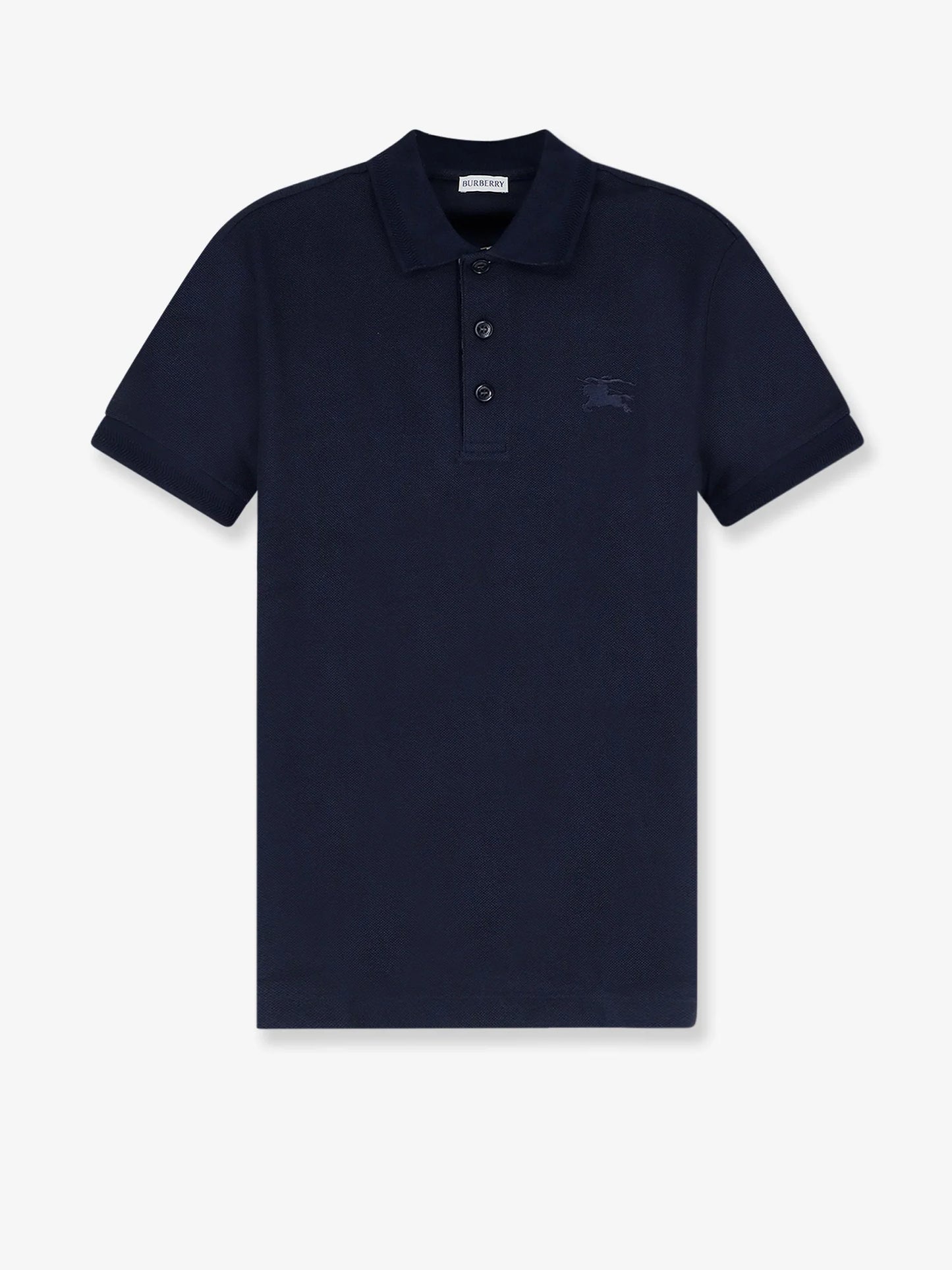 BURBERRY - Cotton polo shirt with embroidered logo