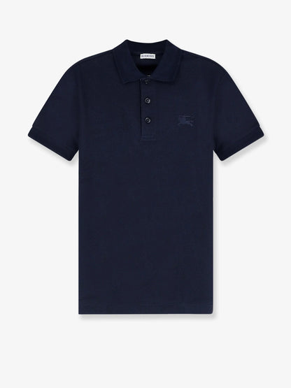 BURBERRY - Cotton polo shirt with embroidered logo