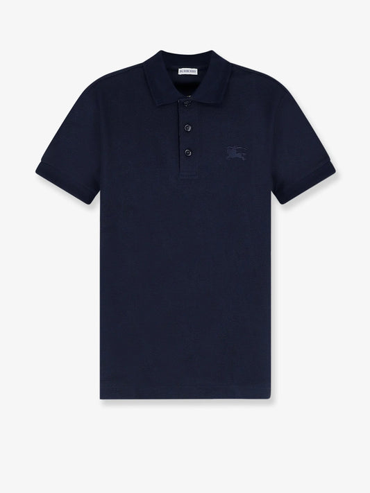 Burberry Cotton Polo Shirt With Embroidered Logo