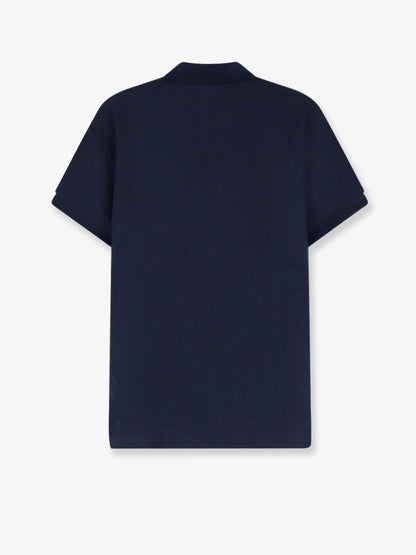 BURBERRY - Cotton polo shirt with embroidered logo