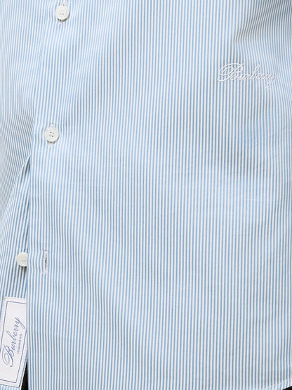 Burberry Striped cotton shirt - Sunbleached Blue