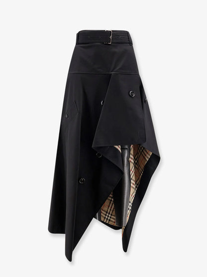 BURBERRY - Heather Asymmetrical Trench Skirt