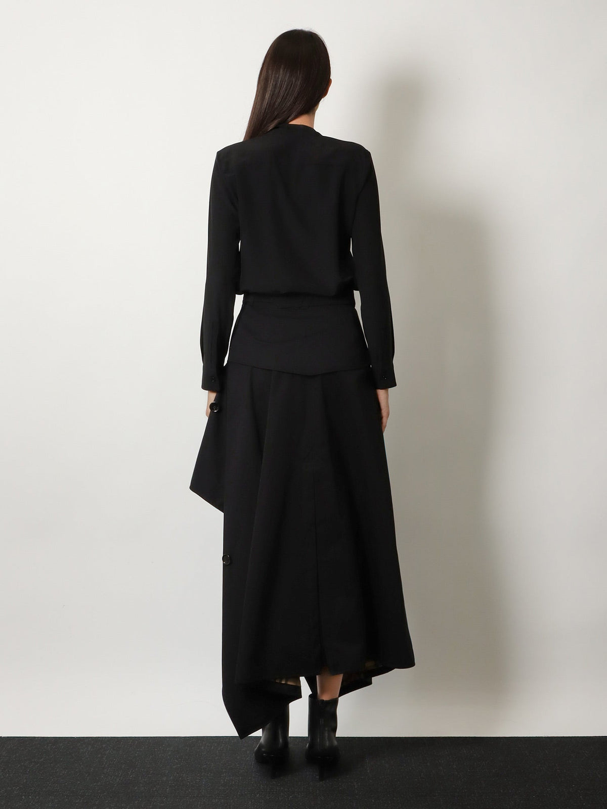 Burberry Heather Asymmetrical Trench Skirt - Black