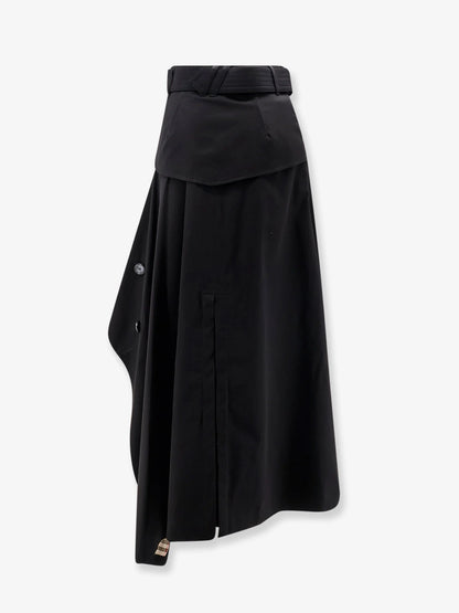BURBERRY - Heather Asymmetrical Trench Skirt