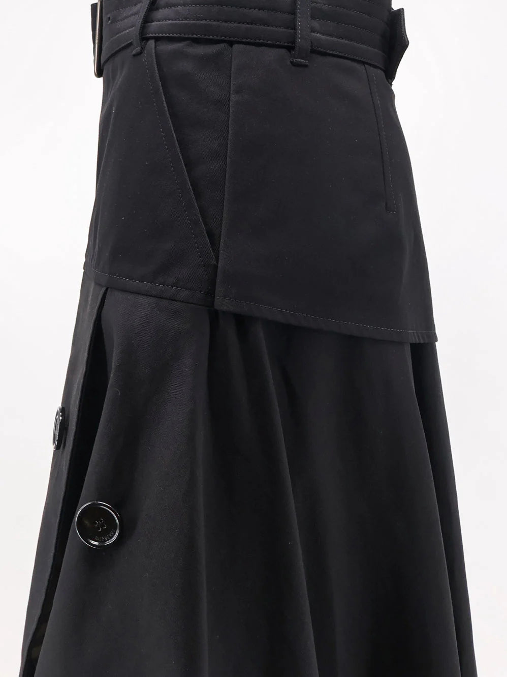 BURBERRY - Heather Asymmetrical Trench Skirt
