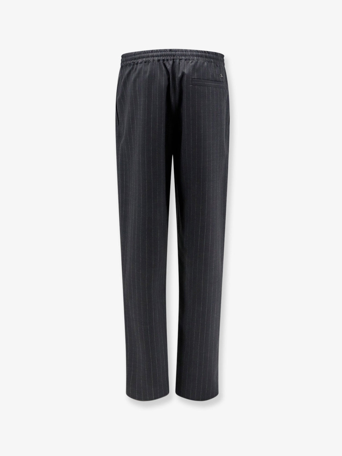Burberry Wool trousers with drawstring - Iron Grey Stripe