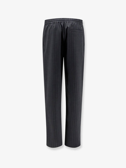 Burberry Wool trousers with drawstring - Iron Grey Stripe