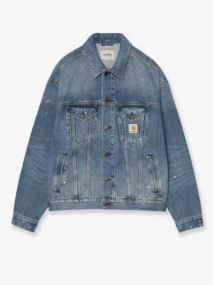 Carhartt WIP Blue denim jacket with distressed effect