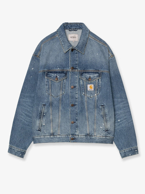 Carhartt WIP Blue denim jacket with distressed effect