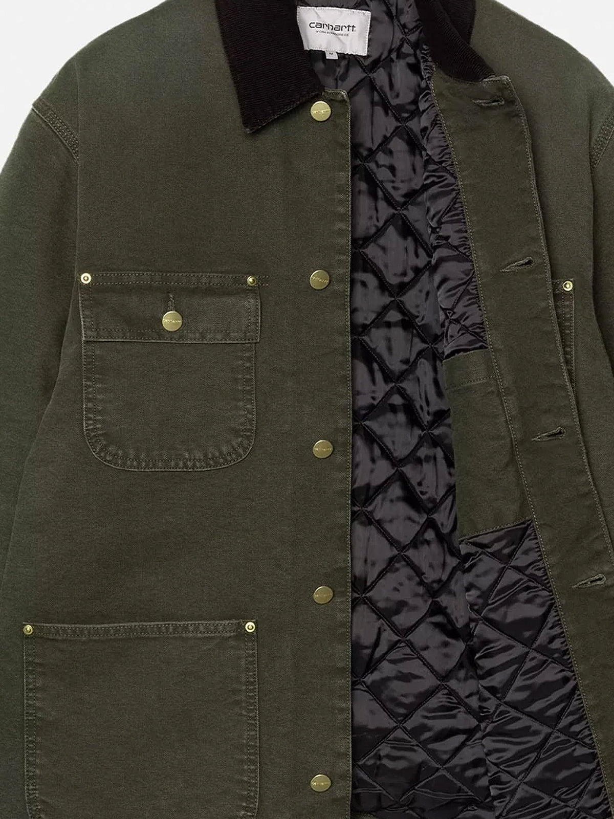 Carhartt WIP OG Chore Coat padded jacket in organic cotton - Ravenblack