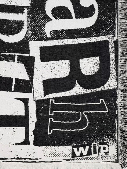 Carhartt WIP Cotton Letterpress Blanket - Black Wax