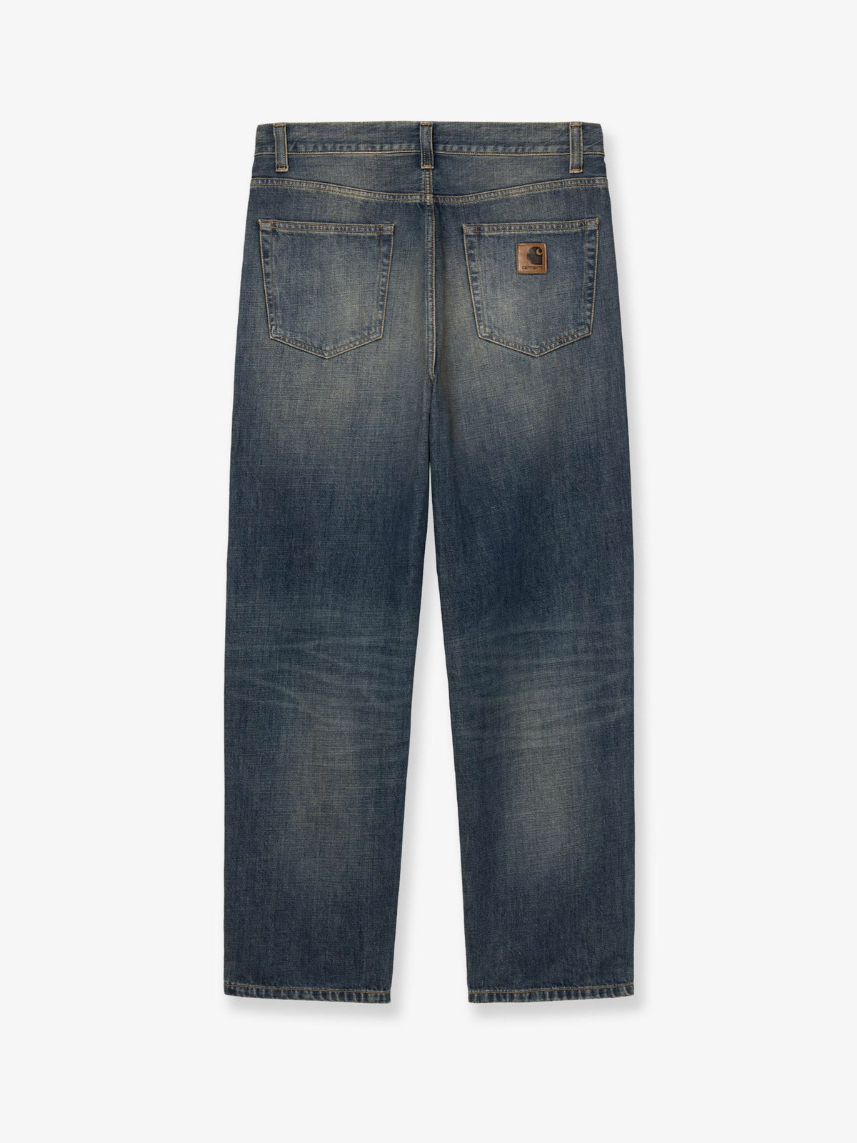 Carhartt WIP Aaron Pant blue denim jeans with washed out effect