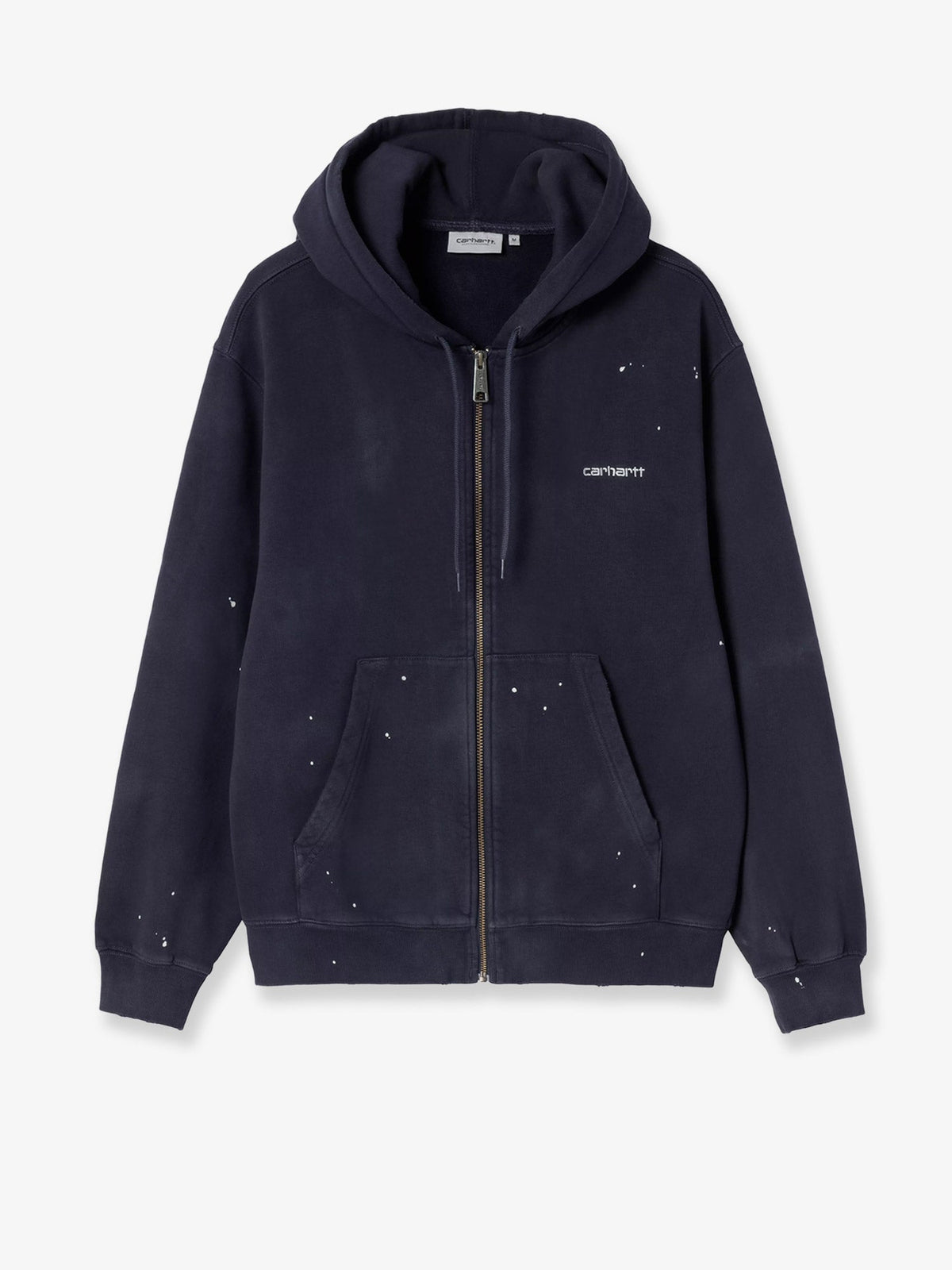 Carhartt WIP Hooded Painter cotton sweatshirt with embroidered logo on the front - Darknavy