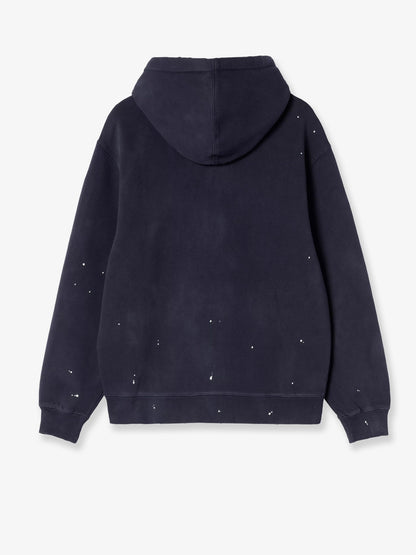 Carhartt WIP Hooded Painter cotton sweatshirt with embroidered logo on the front - Darknavy