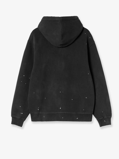Carhartt WIP Hooded Painter cotton sweatshirt with front embroidered logo - Black