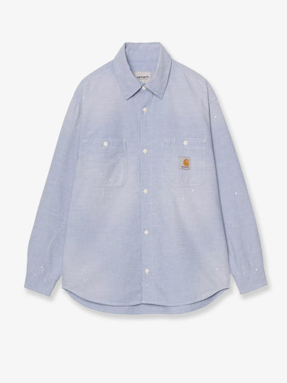 Carhartt WIP Painter cotton shirt with used effect - Blue