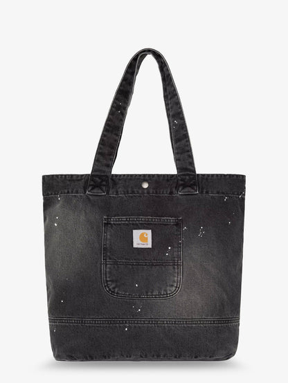 Carhartt WIP Used-effect black denim shopping bag