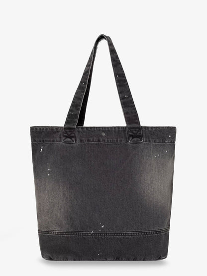 Carhartt WIP Used-effect black denim shopping bag