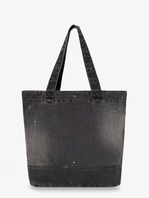 Carhartt WIP Used-effect black denim shopping bag