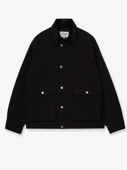 Carhartt WIP Quentin nylon jacket with embroidered logo on the front - Black