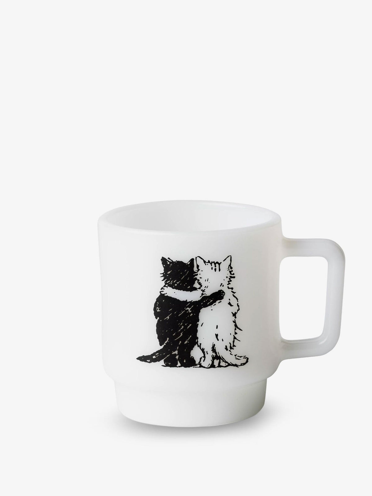 Carhartt WIP Hugging Cats Glass Mug - White