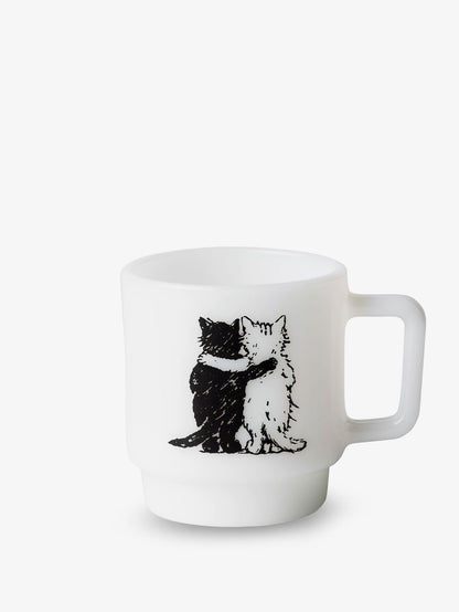 Carhartt WIP Hugging Cats Glass Mug - White