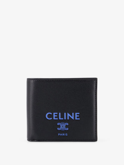 Celine Leather bi-fold wallet - Blackultrablue