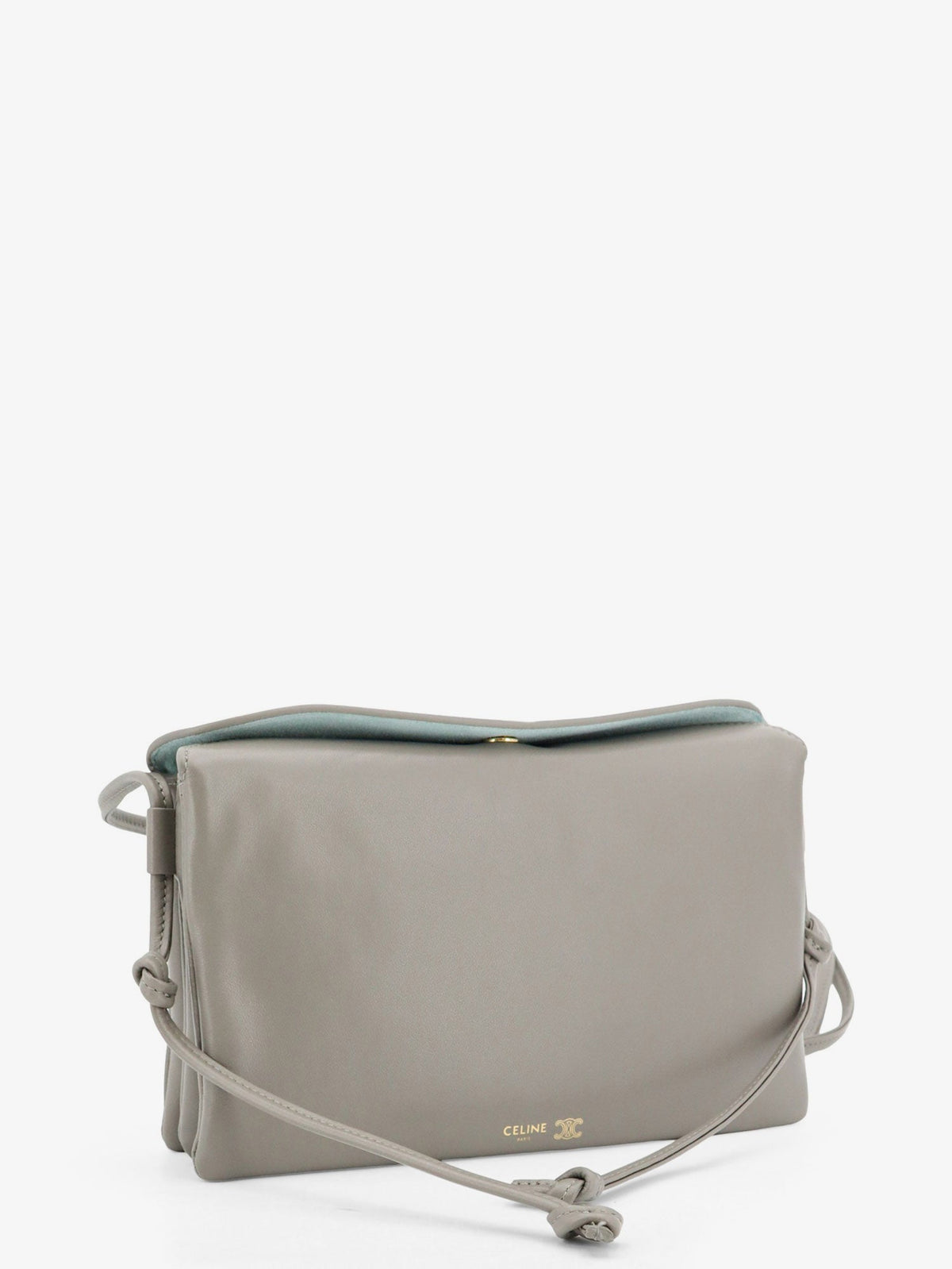 Celine Trio leather crossbody bag - Lightgraphite