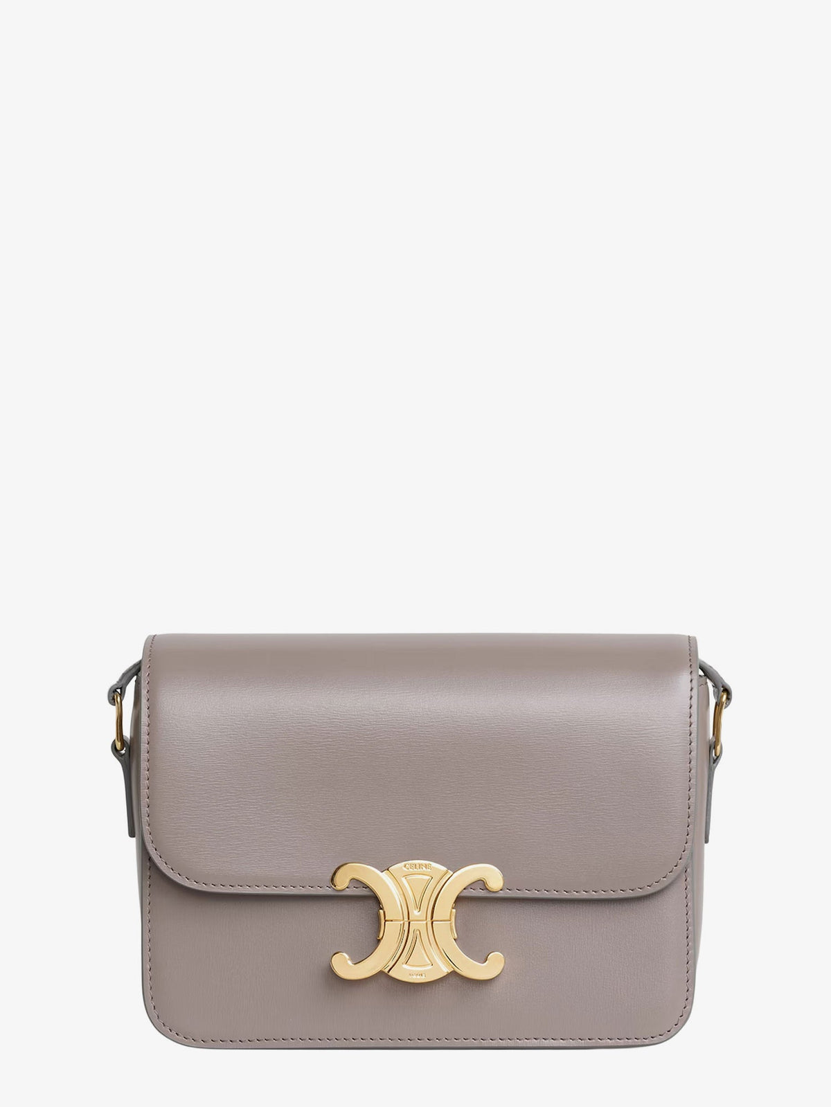 Celine Teen Triomphe leather crossbody bag - Pebble