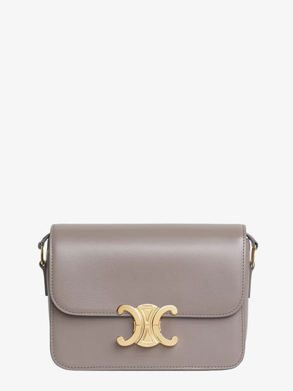 Celine Teen Triomphe leather crossbody bag - Pebble