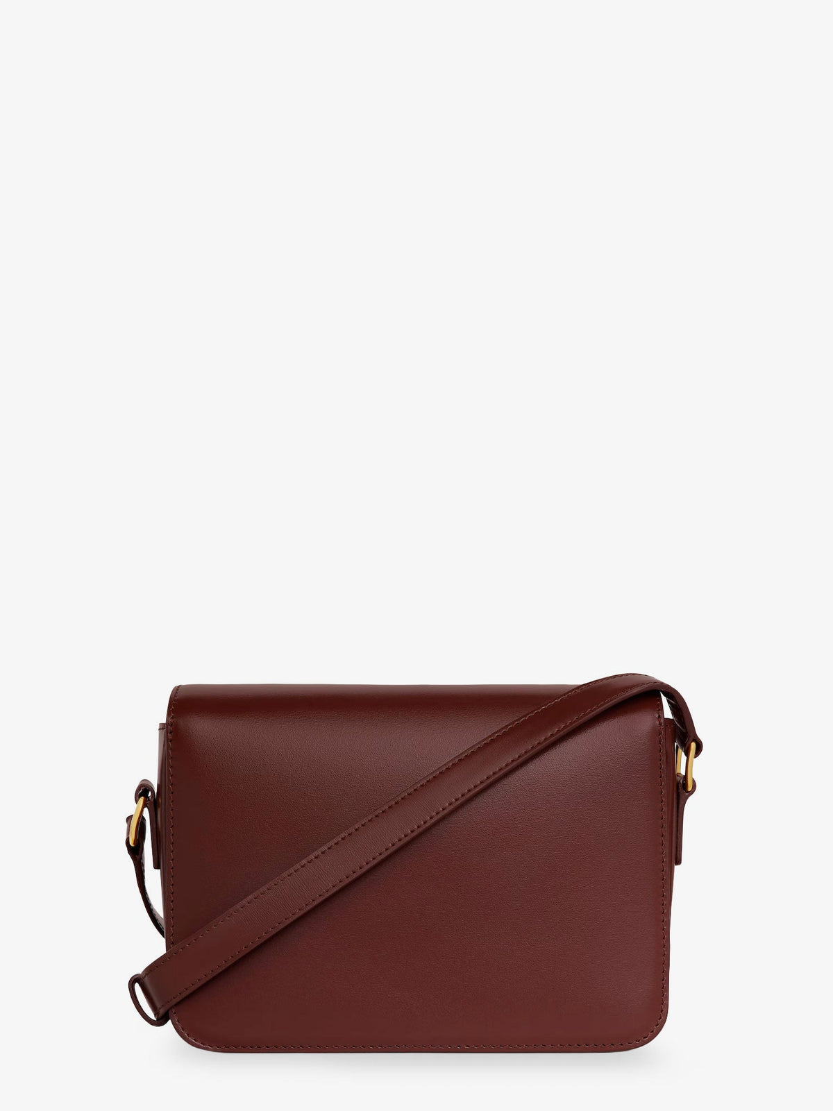 Celine Teen Triomphe leather crossbody bag - Chestnut