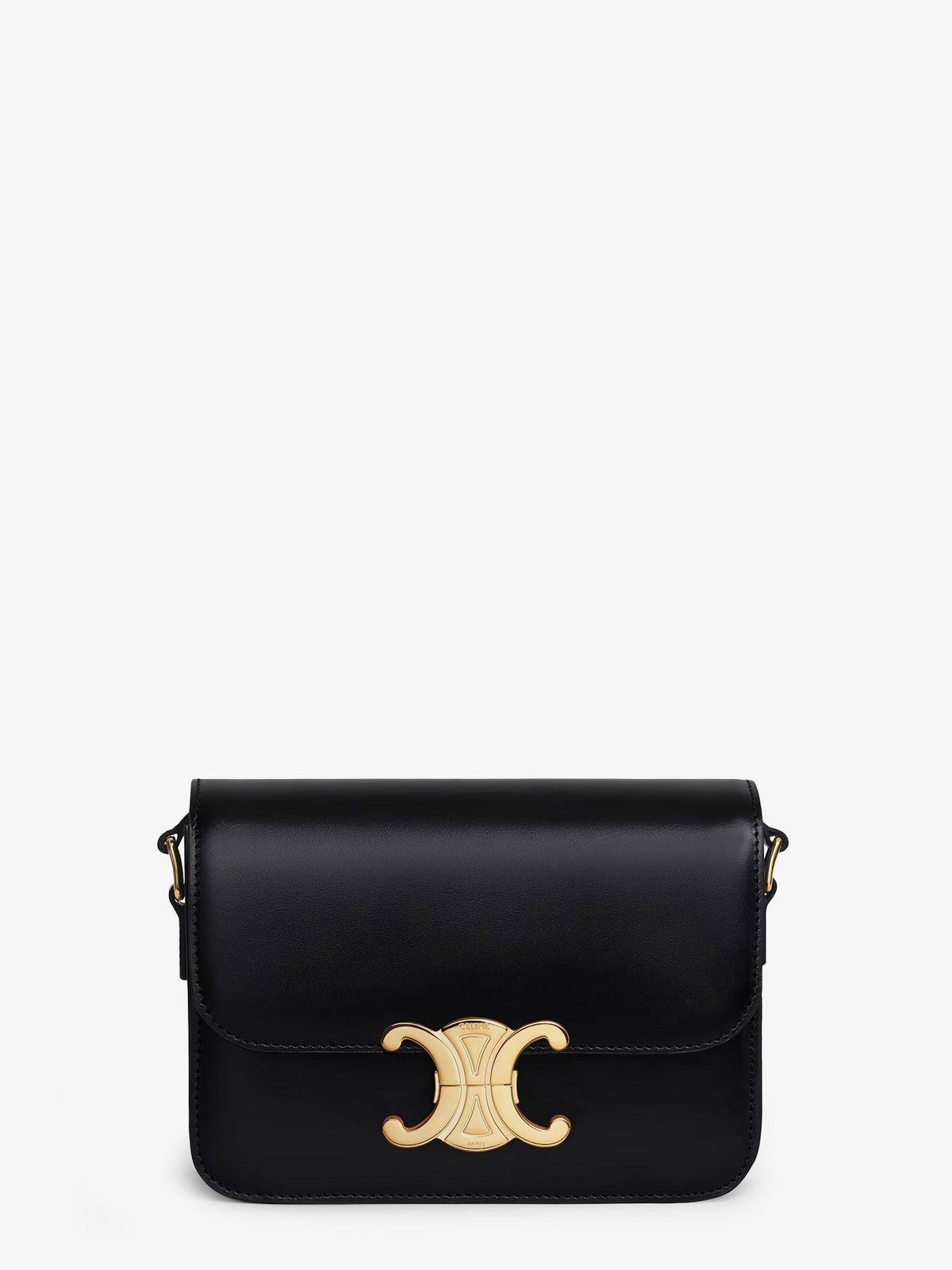 Celine Teen Triomphe leather crossbody bag - Black