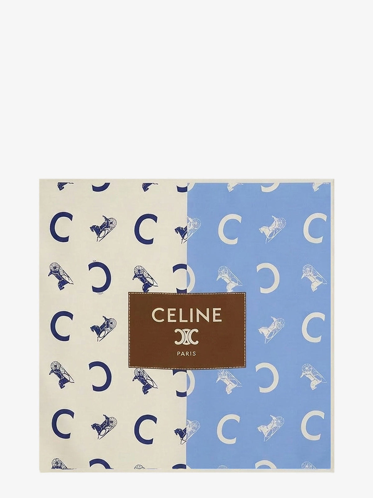 Celine Silk foulard - Offwhitebluesky