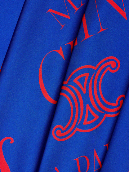 Celine Maison 90 Silk Foulard - Redblue
