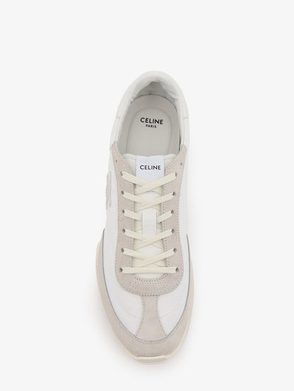 Celine Nylon Racer sneakers with Triomphe logo on the side - White