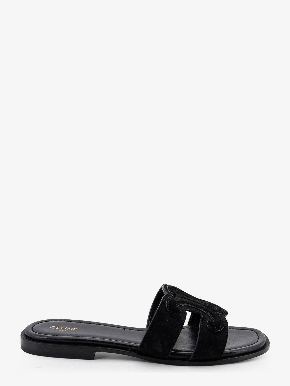 Celine Marina suede sandals with Triomphe logo - Black