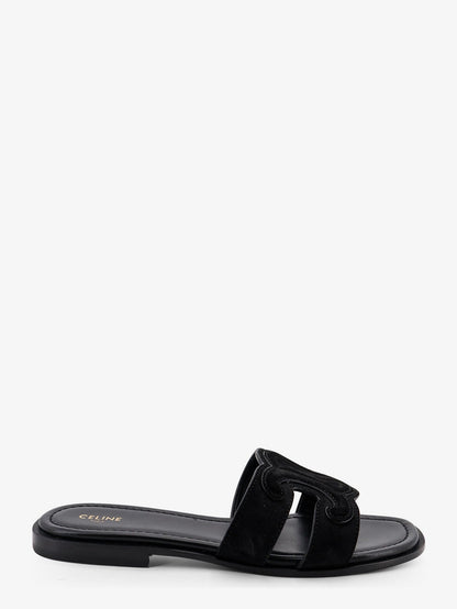Celine Marina suede sandals with Triomphe logo - Black