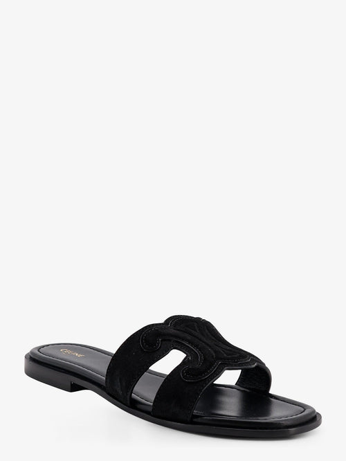 Celine Marina suede sandals with Triomphe logo - Black