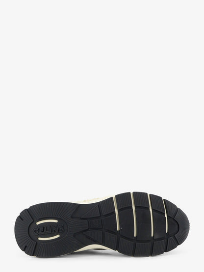 Celine Runner mesh and suede sneakers with side logo - Greyecru
