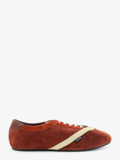 Celine The Flat suede and leather sneakers - Rustecru