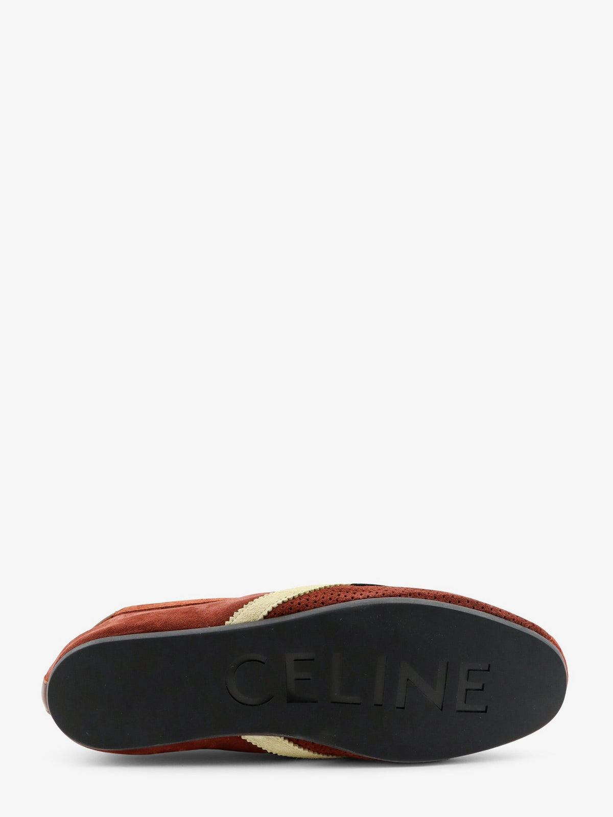 Celine The Flat suede and leather sneakers - Rustecru
